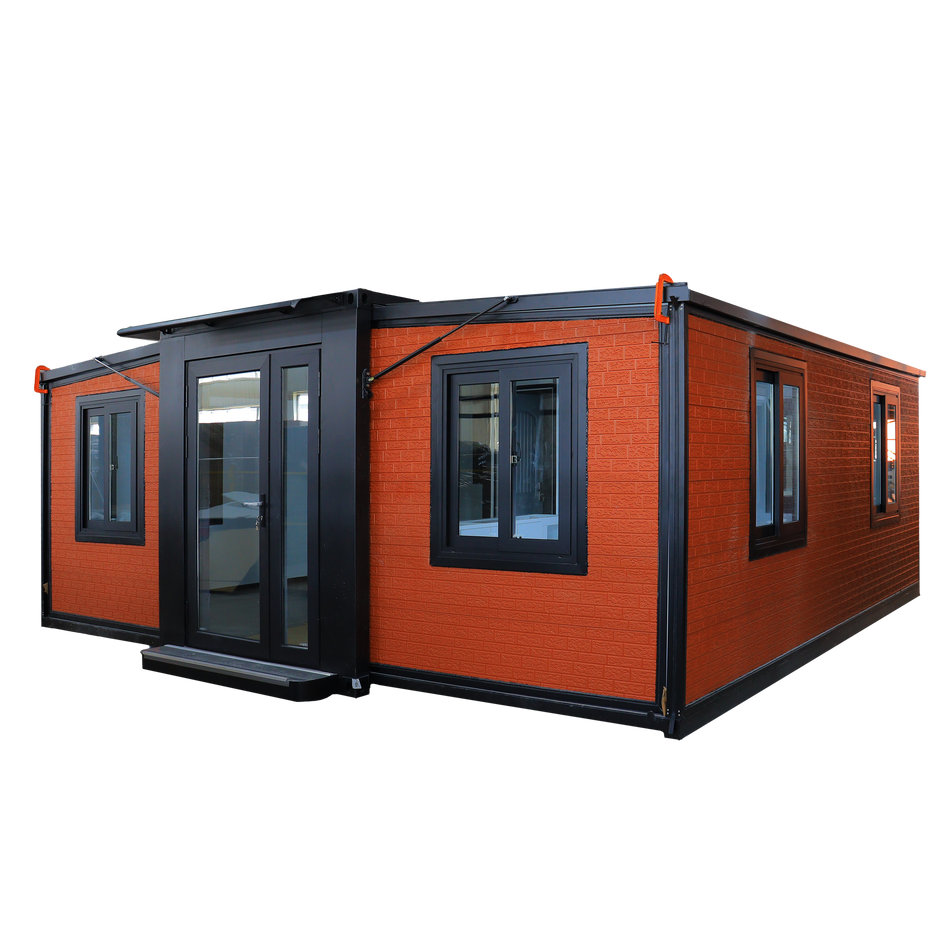 Bastone Mobile Expandable Prefab House 19ft x 20ft – Red Coarse-Brick