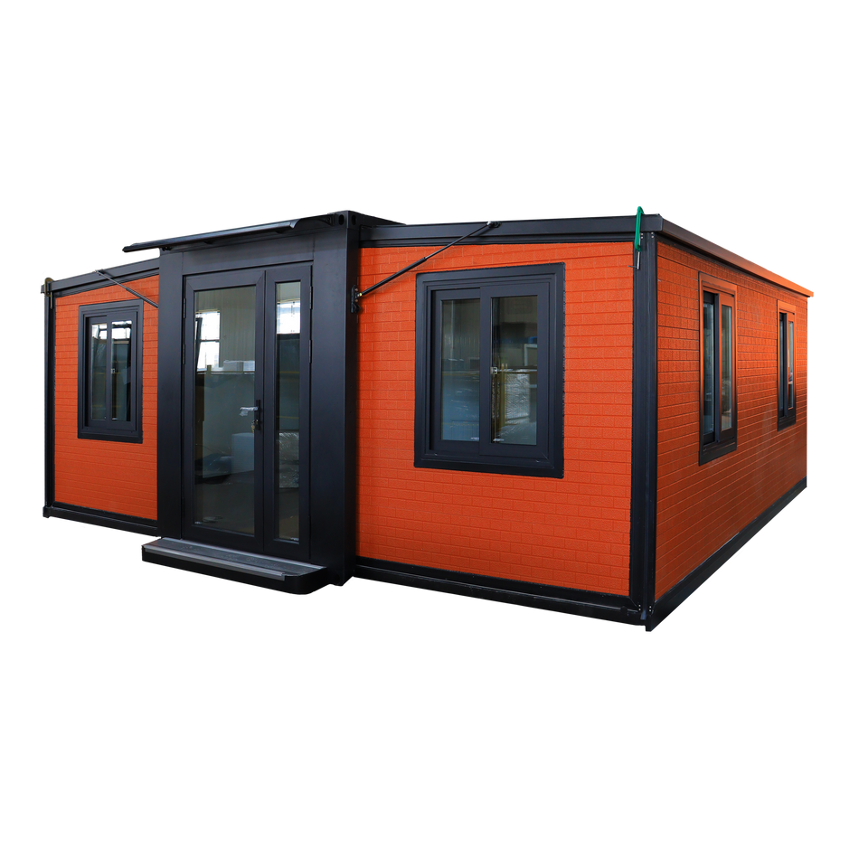 Bastone Mobile Expandable Prefab House 19ft x 20ft – Red 6-Brick