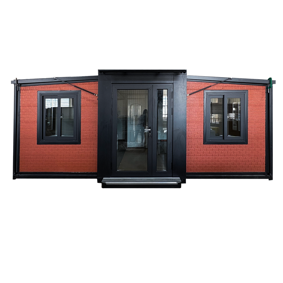 Bastone Mobile Expandable Prefab House 19ft x 20ft – Red 6-Brick