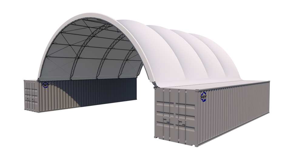 NORDURA Dome Roof Container Shelter 40ft x 40ft x 15ft