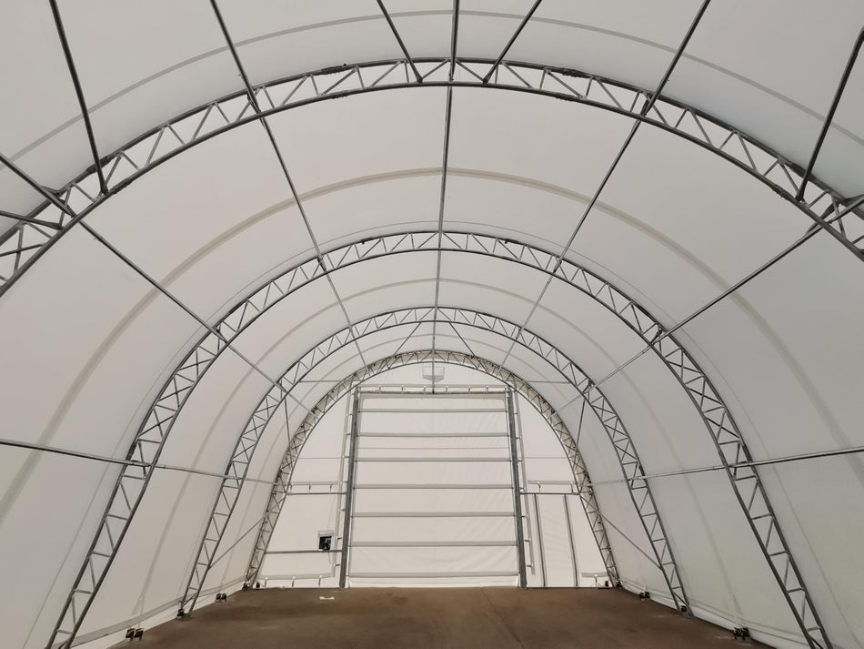 Double Truss Round M Model Storage Shelter W40'xL40'xH22'