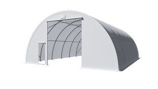 Gold Mountain Single Truss Round Storage Shelter W30'xL64'xH15' 4FT