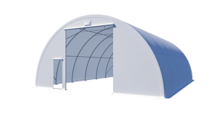 Gold Mountain Single Truss Round Storage Shelter W30'xL40'xH15'