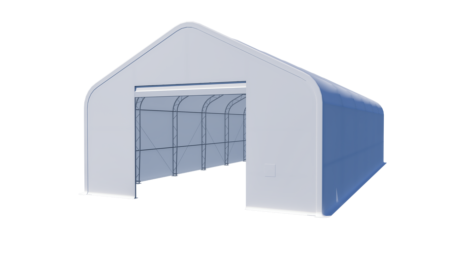Gold Mountain Double Truss Peak Storage Shelter W30'xL60'xH20'