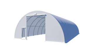 Gold Mountain Single Truss Round Storage Shelter W30'xL65'xH15'