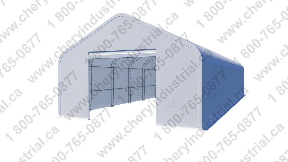Abri pointu à double ossature Gold Mountain W30'xL80'xH20'