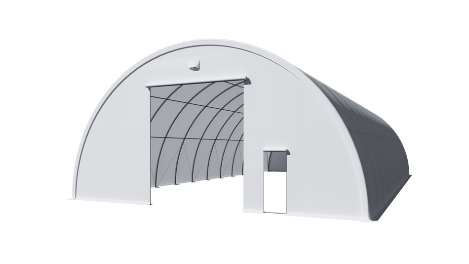 Gold Mountain Single Truss Round Storage Shelter W40'xL80'xH20'