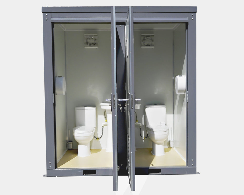 Toilettes Portables Bastone 2 Cabines De Toilettes Privées