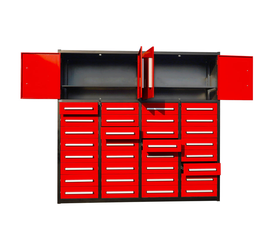 Steelman 7' Garage Cabinet (32 Drawers & 2 Cabinets)
