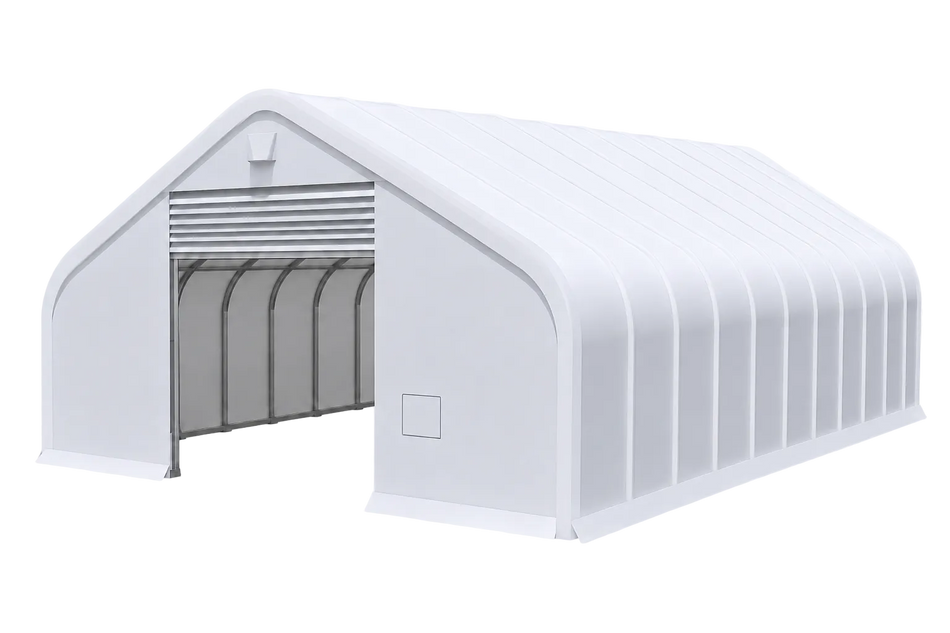 Gold Mountain Single Truss Peak Storage Shelter W30'xL40'xH15' 4FT