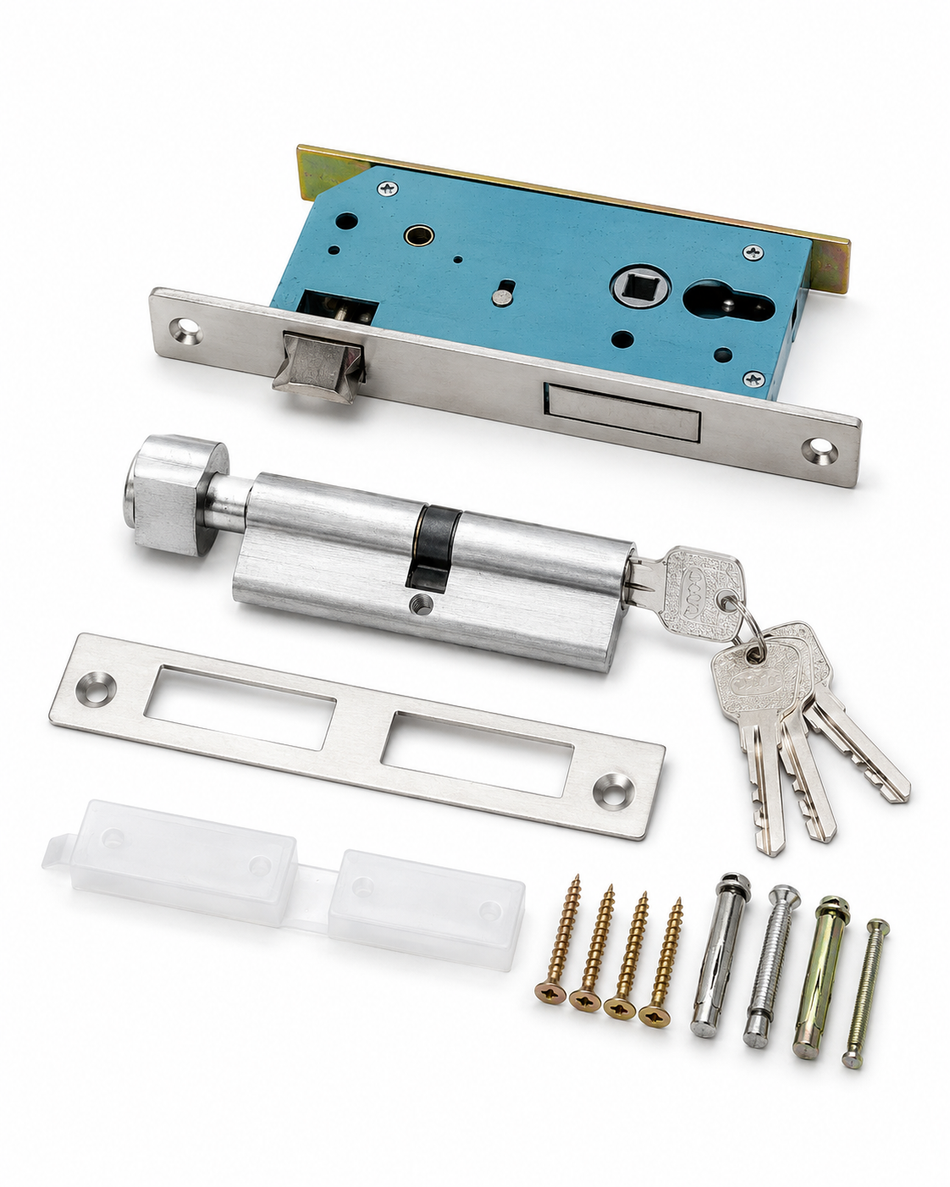 Restroom Door Left Lock Slim