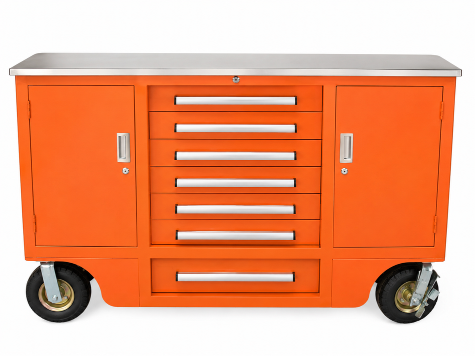 Steelman 4.5' Garage Cabinet Workbench (7 Drawers & 2 Cabinets)