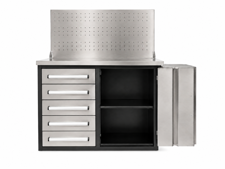 Steelman 3.5' Garage Cabinet Workbench (5 Drawers & 1 Cabinets)