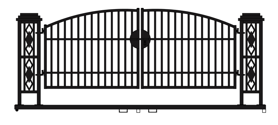 20' Iron Gate - Gate pier design