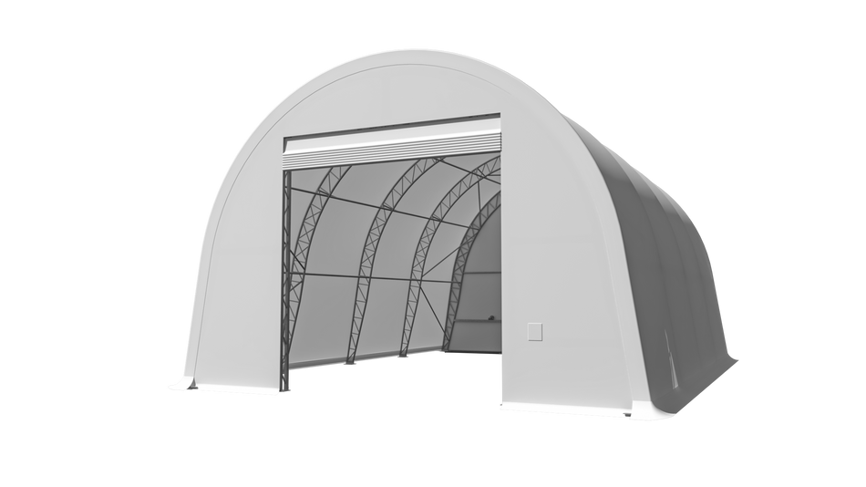 Double Truss Round M Model Storage Shelter W20'xL40'xH16'