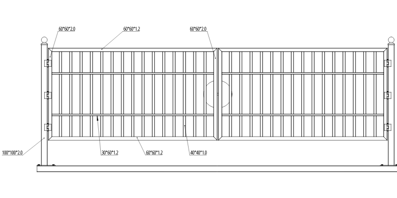 Greatbear 20' Farm Metal Driveway Gate TM18-NCC