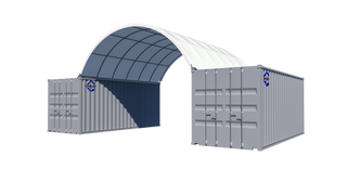 Gold Mountain Single Truss Shipping Container Canopy Shelter 20'x20'x6.5' 1.0m Arch space