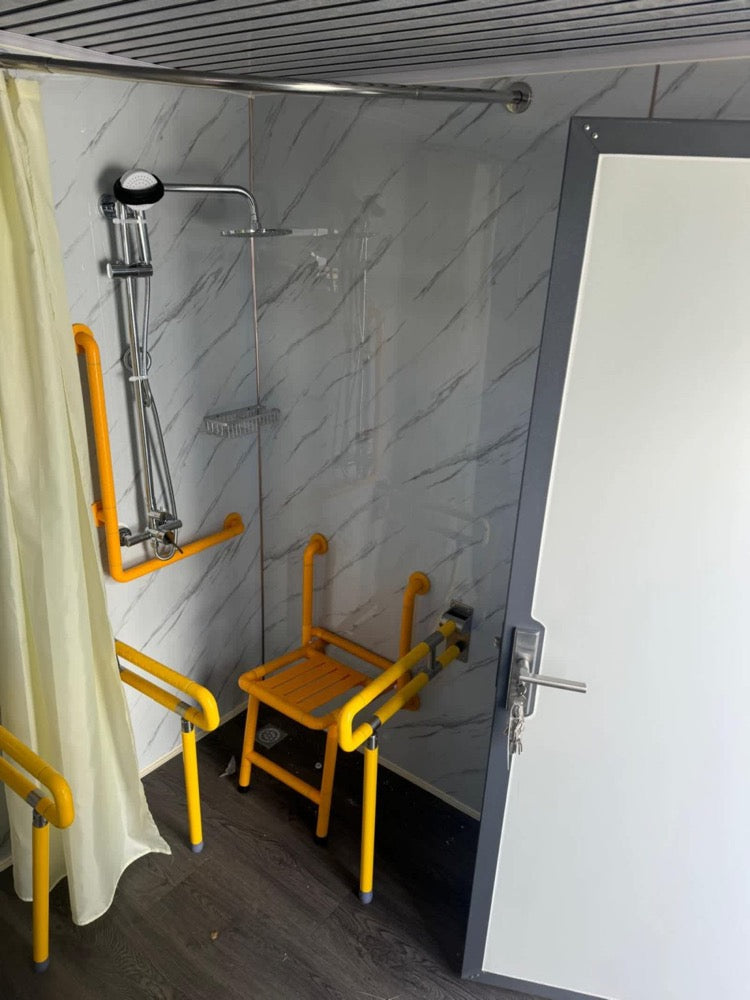 Toilettes portables Bastone avec douches, rampe d'accès pour personnes handicapées (grande taille)