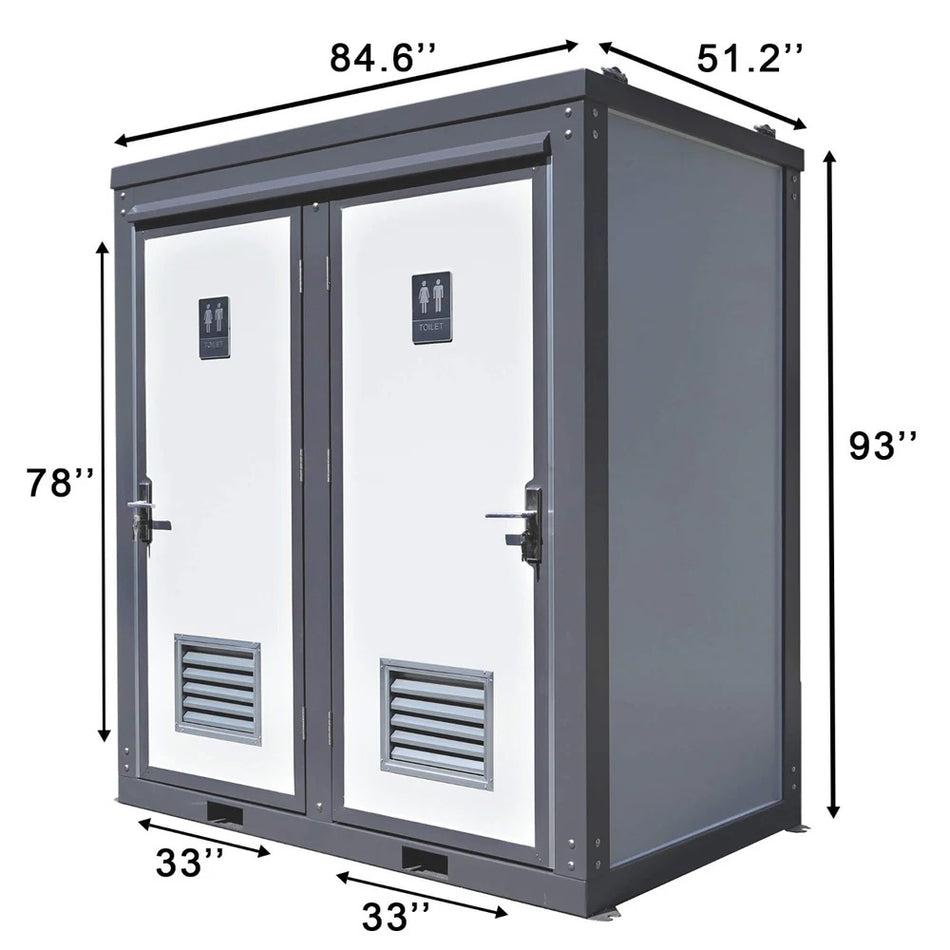 Bastone Portable Restroom 2 Private Toilet Stalls