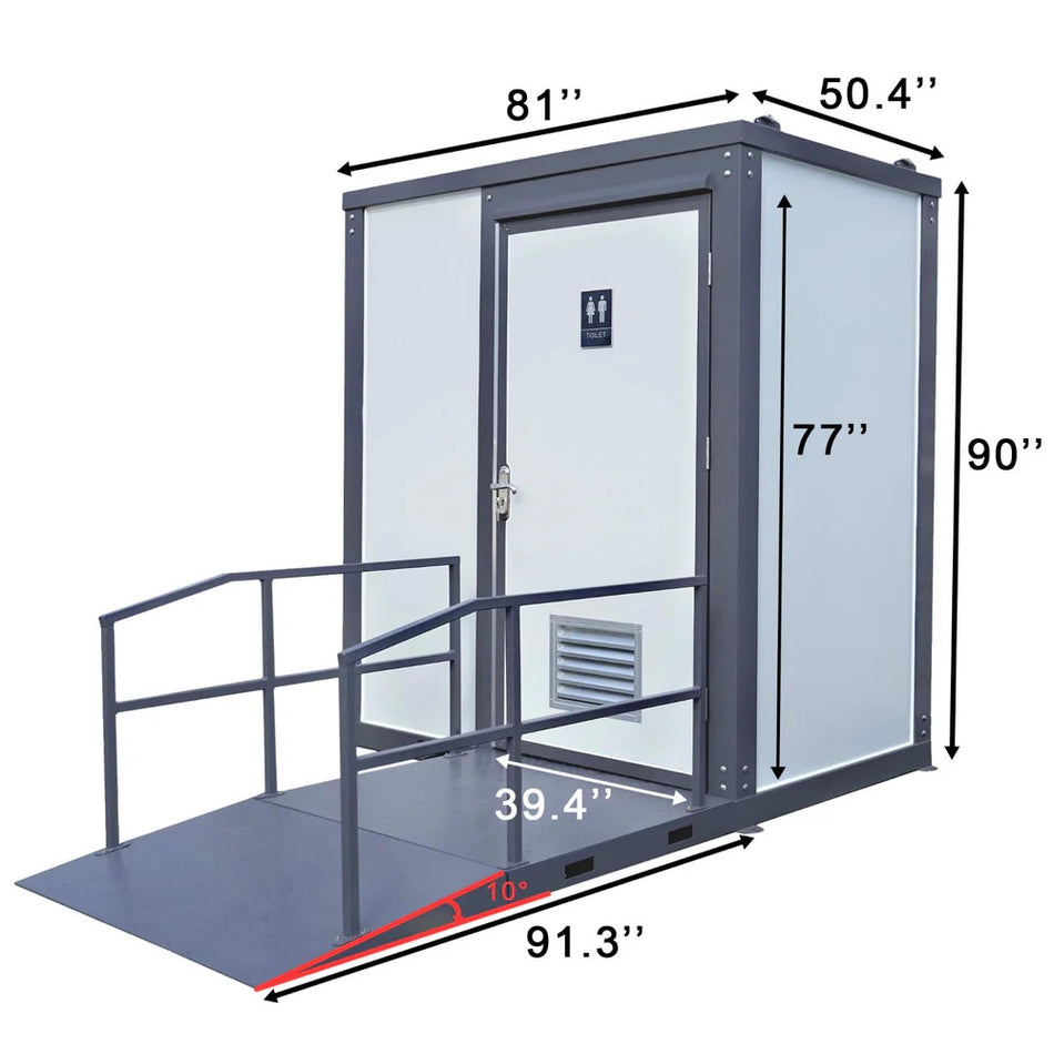 Bastone Portable Restroom with Accessible Rampway