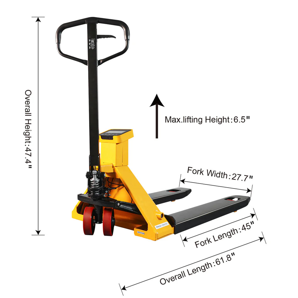 5500lbs Pallet Truck with Scale