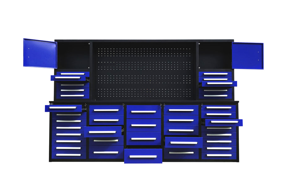 Steelman 10' Garage Cabinet Workbench (40 Drawers & 2 Cabinets)