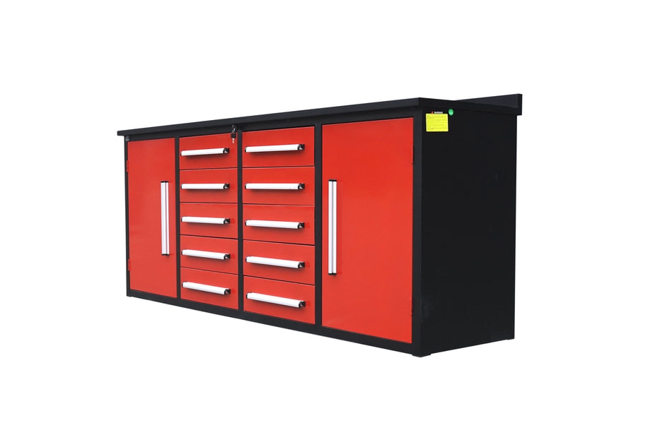 Steelman 7‘ armoire de rangement avec établi (10 tiroirs & 2 cabinets)