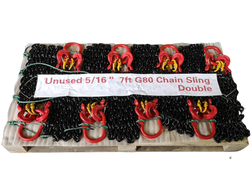 Greatbear Double Leg Lifting Chain Sling w/ Sling Hooks 5/16'' 7ft