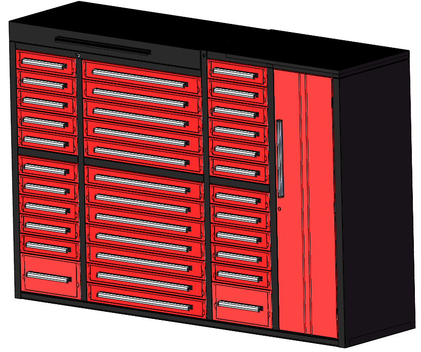 Steelman 7‘ armoire de rangement (35 tiroirs)